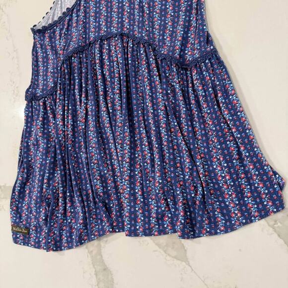 Matilda Jane Beyond The Horizon Floral Tunic Tank Top Womens Medium Blue Cottage - Picture 7 of 8